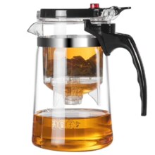 茶皇子 飘逸杯泡茶壶茶 水分离耐热玻璃 一键过滤 家用茶具套装 泡茶神器