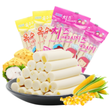 Zek韩国进口深海鳕鱼肠儿童零食 火腿肠 28根 芝士+玉米味105g*4袋