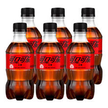 可口可乐 汽水 无糖可乐 碳酸饮料夏日解渴饮品大瓶汽水饮料整箱 300mL 6瓶 无糖可乐