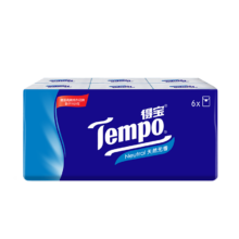 需首购、plus会员：Tempo 得宝 手帕纸 无香4层7张*6包