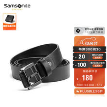 Samsonite 新秀丽 皮带Samsonite男士休闲商务腰带男式裤带男款针扣皮带 黑色NQ1