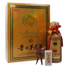 3日16点：MOUTAI 茅台 陈年 三十年 53度 酱香型白酒 500ml 单瓶 礼盒装