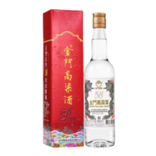 金门高粱  双龙系列白金龙 清香型白酒 58度 500ml 单瓶装 【宴请送礼】