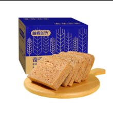 plus会员、需首购；粗良时光 奇亚籽黑全麦面包 1kg＊3件