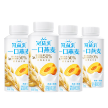plus会员:蒙牛 冠益乳 燕麦黄桃味 250g*4瓶＊4件