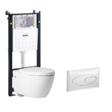KOHLER 科勒 K-25255T-BW-0+6283T-PNE-CP 壁挂式马桶套装