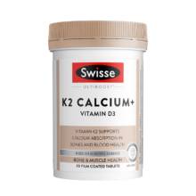 PLUS会员：Swisse 斯维诗 K2柠檬酸钙 骨骼片 90片/瓶  *2件