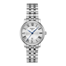 天梭（TISSOT）瑞士手表 卡森臻我系列腕表 钢带石英女表 T122.210.11.033.00