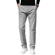 PLUS会员:真维斯（Jeanswest）休闲裤男士夏季薄款冰丝宽松直筒裤子 浅灰