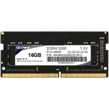 31日20日20点：GLOWAY 光威 战将系列 DDR4 3200MHz 笔记本内存 普条 黑色 16GB