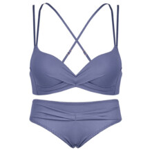 Glambody无钢圈内衣女小胸聚拢调整型收副乳平胸专用文胸罩性惑内裤一套装688625 灰蓝色-套装 70A