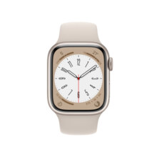 Apple/苹果 Watch Series 8 智能手表GPS款41毫米星光色铝金属表壳星光色运动型表带 S8 MNP63CH/A2299元
