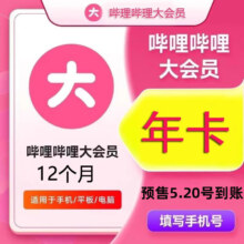 再降价:哔哩哔哩大会员1年（含电视端）