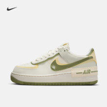 耐克（NIKE）官方AF1 SHADOW女空军一号运动鞋夏季新款厚底鞋FN6335 101帆白/油绿/石膏色/淡象牙白/海玻璃蓝 37.5