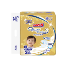 大王（GOO.N）光羽纸尿裤 婴儿尿不湿干爽超薄透气新生儿尿裤 光羽纸尿裤 XL28片（12-17kg）