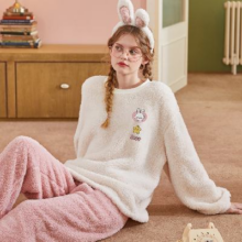 反季好价 GUKOO 果壳 女士珊瑚绒家居服套装