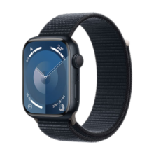 PLUS会员：Apple 苹果 Watch Series 9 智能手表 GPS款 45mm 午夜色 回环式运动表带