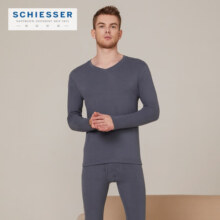 Schiesser舒雅情侣款保暖内衣3A抗菌厚款双面加绒秋衣秋裤套装E5/19196W 男款E5/19196W深灰7901 L