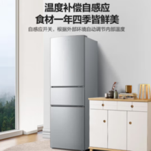 PLUS会员！Ronshen 容声 BCD-218D11N 直冷三门冰箱 218L 银色