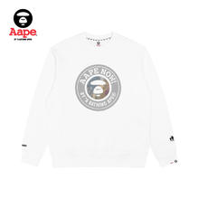 Aape 旗舰店男装秋冬猿颜印花迷彩拼接圆领卫衣3960XXJ