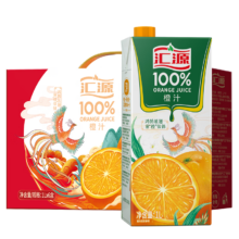 限地区、plus会员:汇源 100%橙汁 1L*6盒