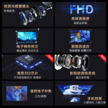 爱国者（aigo）H30 投影仪家用 投影机 卧室超高清便携投影（AI智能语音 自动对焦 蓝牙音响 海思旗舰芯片）