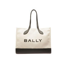 BALLY 巴利 女士BAR ON EW系列织物配皮手提包托特包