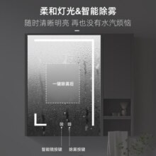 帝王洁具轻奢岩板浴室柜组合智能灯镜一键除雾洗脸盆卫浴柜洗漱台【悦简】 智能镜柜【照明除雾】60CM