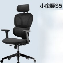 plus会员：网易严选 小蛮腰 双背人体工学椅 转椅 S5PRO 黑色无搁脚