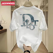 百亿补贴：JASONWOOD 坚持我的 美式痞帅纯棉短袖T恤男女款夏季潮牌街头宽松百搭短袖潮