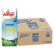 plus会员：安佳（Anchor）3.6g蛋白质 全脂牛奶 250ml*24整箱*3件