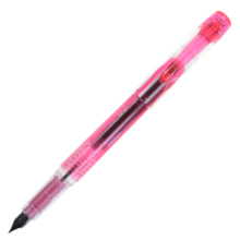 白金（PLATINUM）钢笔 PSQ-300C#21-F 粉色 学生练字书写 进口墨水笔透明笔杆0.3mm