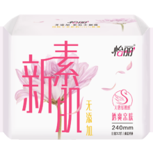 PLUS会员：怡丽 新素肌透爽亲肤棉柔丝薄日用卫生巾姨妈巾 240mm*32片  透爽亲肤*3件