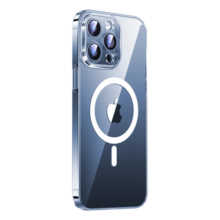 倍思 适用iphone15promax手机壳苹果15promax保护套磁吸壳超薄Magsafe充电防摔镜头全包简约透明男女款
