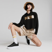 PUMA【厚底鞋】彪马官方 女子简约松糕厚底休闲板鞋 MAYZE LTH 387269 黑色-黑色-白-02 36