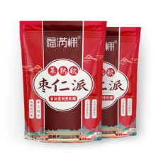 限地区：福满棚【加厚版】0添加原味枣仁派208g*2袋红枣夹核桃