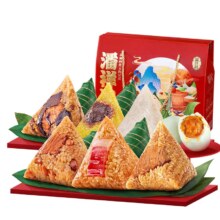 再补券：潘祥记 云腿鲜肉棕 4味4粽400g 云腿+鲜肉+玫瑰豆沙+紫米蜜枣