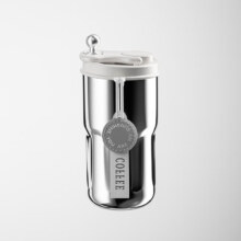 精选智能咖啡杯温显 车载保冷 银色 420ml