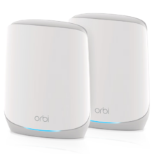 需首购: 网件（NETGEAR）RBK762子母路由器千兆wifi6 家用大户型全屋wifi套装 真三频无线Mesh组网分布式 AX5400/两只装