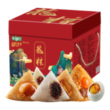 PLUS会员:名渔湾 龙粽礼盒1700g （10粽10味4鸭蛋）*2件