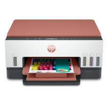 惠普（HP）676 A4彩色喷墨连供一体机 墨仓式自动双面打印 无线家用办公 打印低成本675同系列 Tank676(免换墨盒/双面打印)678红色款