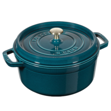 珐宝（staub）法国进口珐琅锅铸铁锅海蓝24cm汤锅马略尔卡色 40508-654