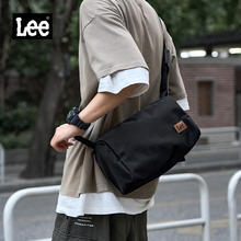 Lee 休闲运动斜挎包男潮牌情侣背包女秋冬季单肩包吐司包黑色