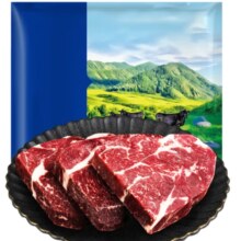PLUS会员：春禾秋牧 安格斯上脑原切牛排 500g(3-4片)*2件