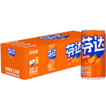 可口可乐（Coca-Cola）芬达 Fanta 橙味 碳酸汽水饮料迷你摩登罐 200ml*12罐 整箱装