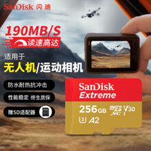 SanDisk 闪迪 至尊极速存储卡 256GB TF内存卡（4K高清 A2 V30 U3 读速190MB/s 写速130MB/s）