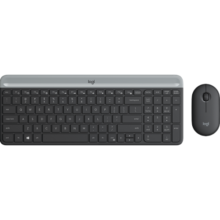 罗技（Logitech）MK470无线键鼠套装 无线键盘鼠标套装 电脑静音薄膜键盘办公差旅超薄便携紧凑 即插即用 全尺寸 MK470 黑色