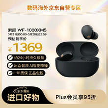 SONY 索尼 WF-1000XM5 入耳式真无线主动降噪蓝牙耳机 黑色