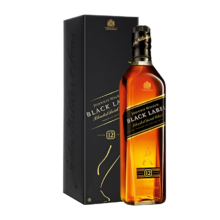 京东百亿补贴：Johnnie Walker 尊尼获加 黑方黑牌 12年 调和型威士忌 1000ml 礼盒装