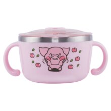 利其尔(Richell） 不锈钢注水碗 粉色480ml